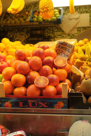 mercato, arance, Bologna, pescherie vecchie